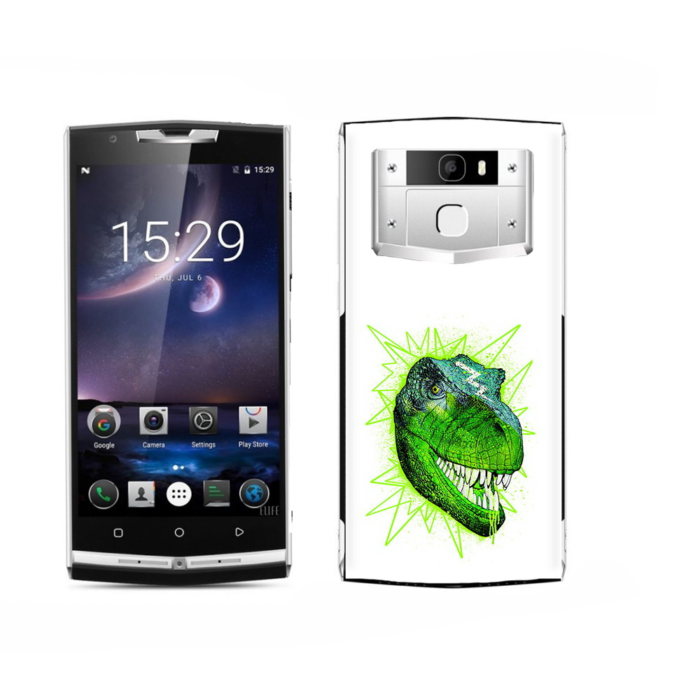 

Чехол MyPads Tocco для Oukitel K15 Plus зеленый динозавр, Прозрачный, Tocco