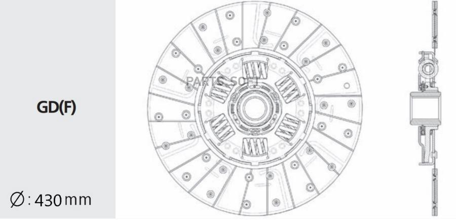 

VALEO PHC Диск сцепления HYUNDAI HD160,170, 25 HD122