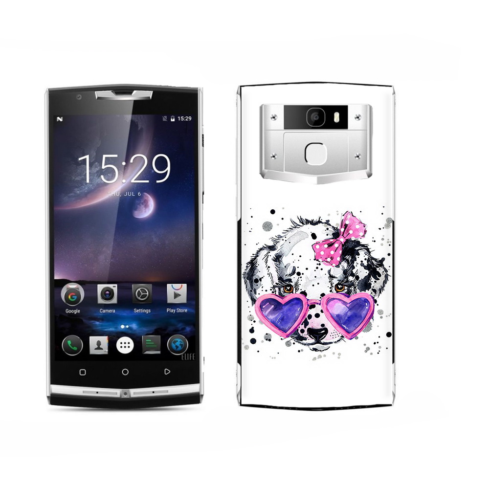

Чехол MyPads Tocco для Oukitel K15 Plus долматинец в очках, Прозрачный, Tocco