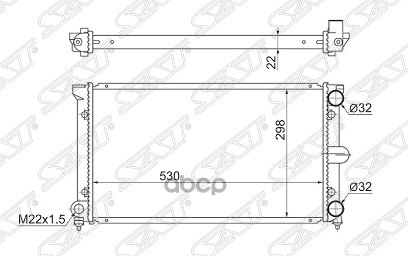 

Радиатор Vw Passat B3 1.6/1.8 88-93 Sat арт. SG-VW0001