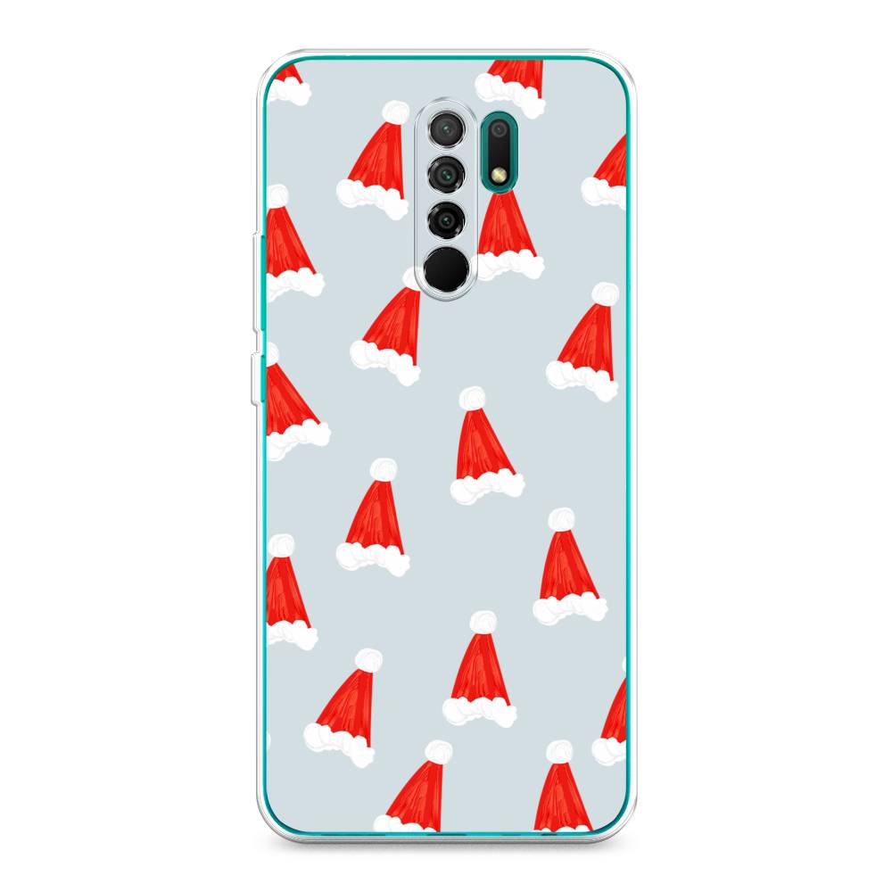 

Чехол для Xiaomi Redmi 9 "Новогодние шапочки", Белый;красный;серый, 38350-5