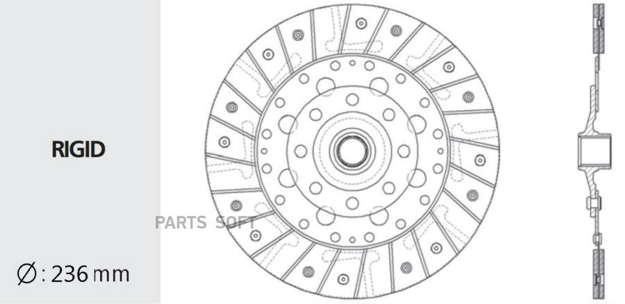 VALEO PHC Диск сцепления CHEVROLET CAPTIVA, EPICA 2.0 01- DW64