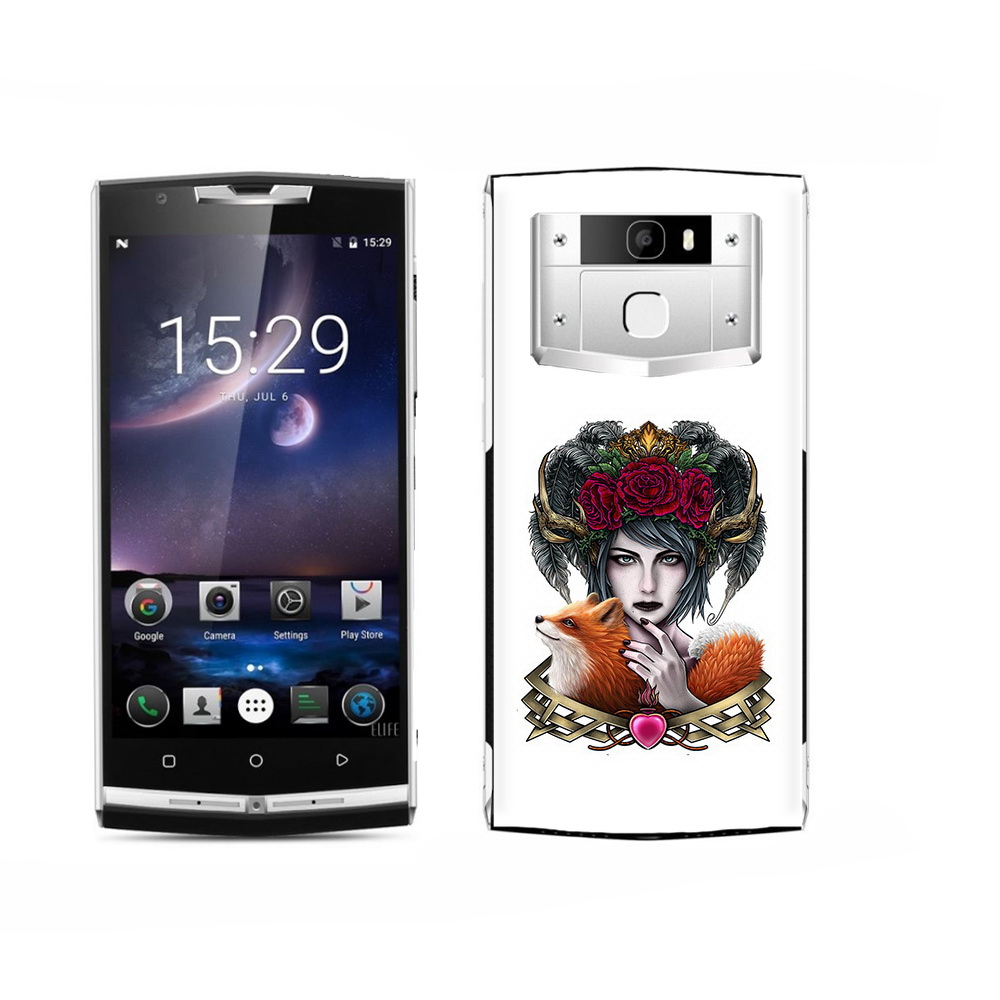 

Чехол MyPads Tocco для Oukitel K15 Plus девушка с лисой, Прозрачный, Tocco