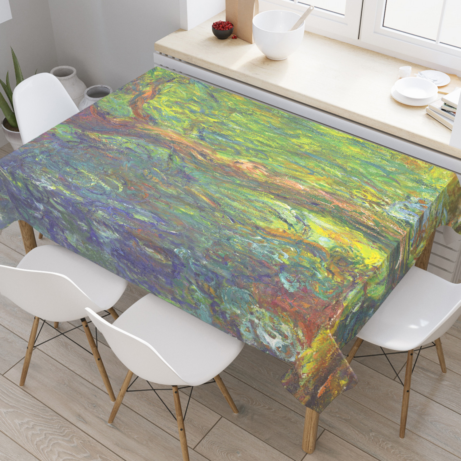 

Скатерть прямоугольная JoyArty "Лес в красках" из оксфорда, 120x145 см, Зеленый, Лес в красках