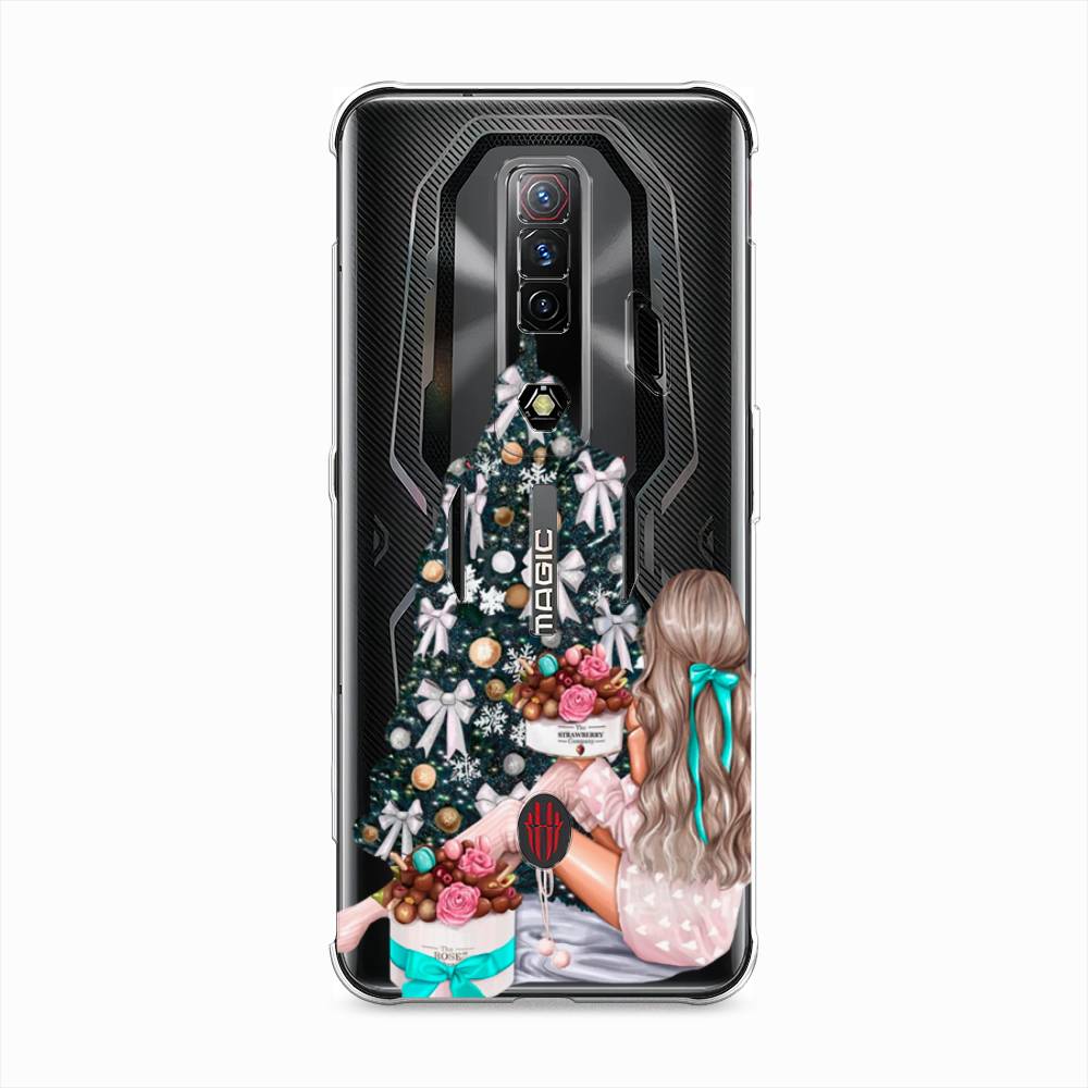 

Чехол на ZTE Nubia Red Magic 7S "New Year", Зеленый;бежевый;голубой, 136350-5