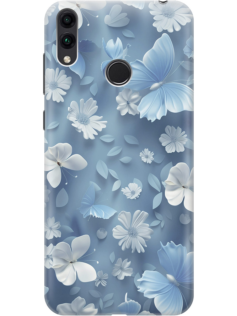 

Силиконовый чехол на Honor 8C с принтом "Голубые бабочки", Прозрачный;белый;голубой, 719708810