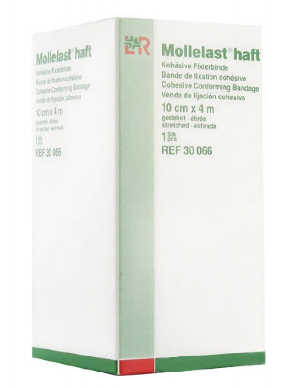 Бинт Mollelast Haft самофиксирующийся 10см х 4м, Lohmann & Rauscher, белый  - купить