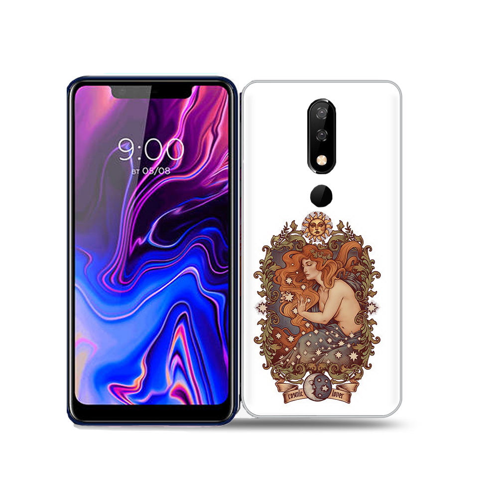 

Чехол MyPads Tocco для BQ 5732L звездная девушка абстракция, Прозрачный, Tocco