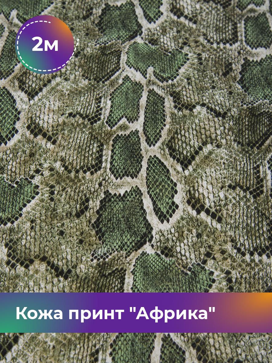 

Ткань Кожа принт Африка Shilla, отрез 2 м * 138 см, мультиколор 001, Зеленый, 17454744