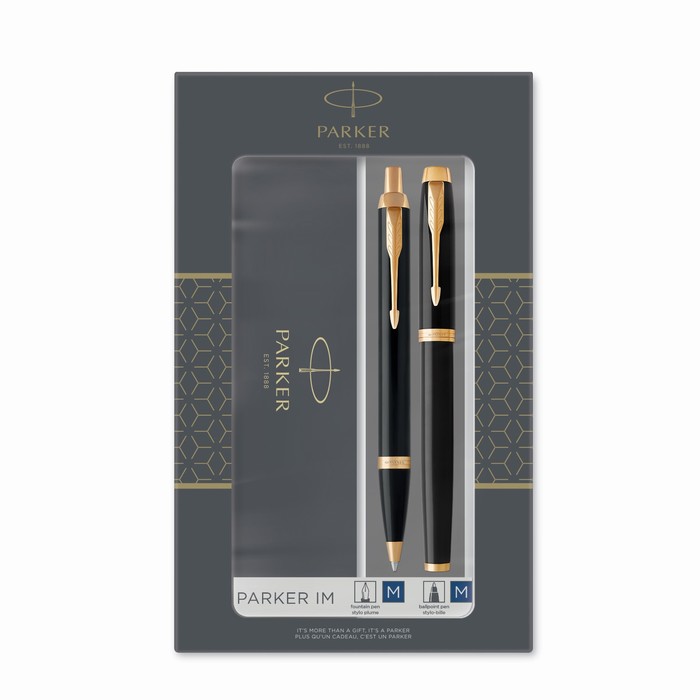 

Набор Parker IM Core FK221 Black GT ручка перьевая + ручка шариковая, корпус из нержавеюще