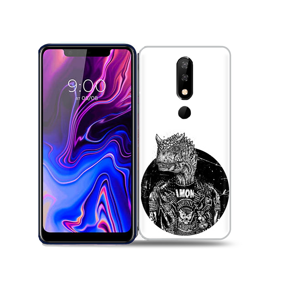 

Чехол MyPads Tocco для BQ 5732L динозавр в куртке, Прозрачный, Tocco