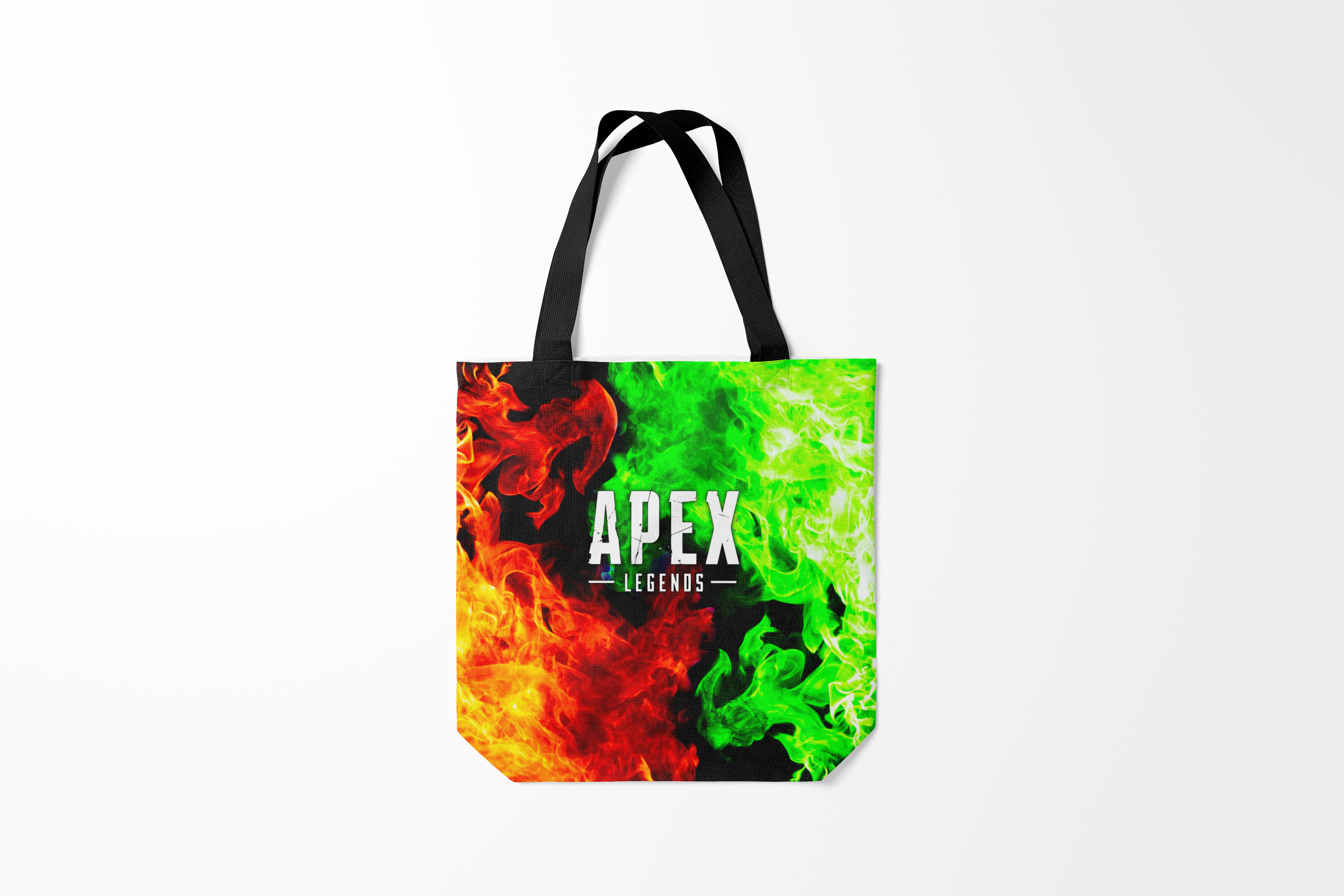 

Сумка шoппер унисекс Burnettie Apex Legends, зеленый; желтый, Apex Legends