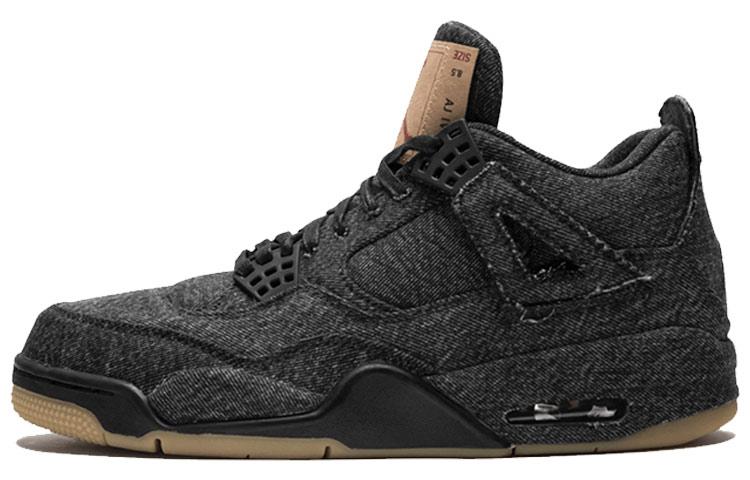 

Кеды унисекс Jordan levis x Air Jordan 4 levis black (levis tag) черные 43 EU, Черный, levis x Air Jordan 4 levis black (levis tag)