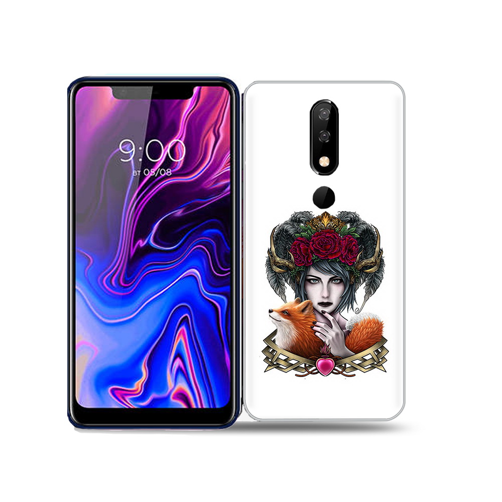 

Чехол MyPads Tocco для BQ 5732L девушка с лисой, Прозрачный, Tocco