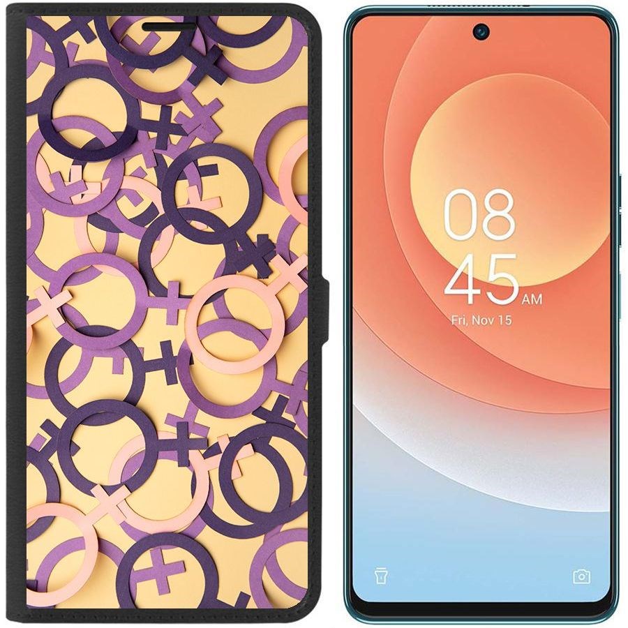 

Чехол-книжка Eco для Tecno Camon 19 Pro Женское начало (черный)
