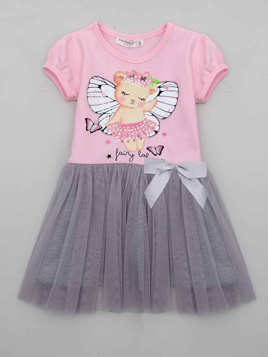 

Платье детское Pop Fashion PF77661, розовый, 116, PF77661