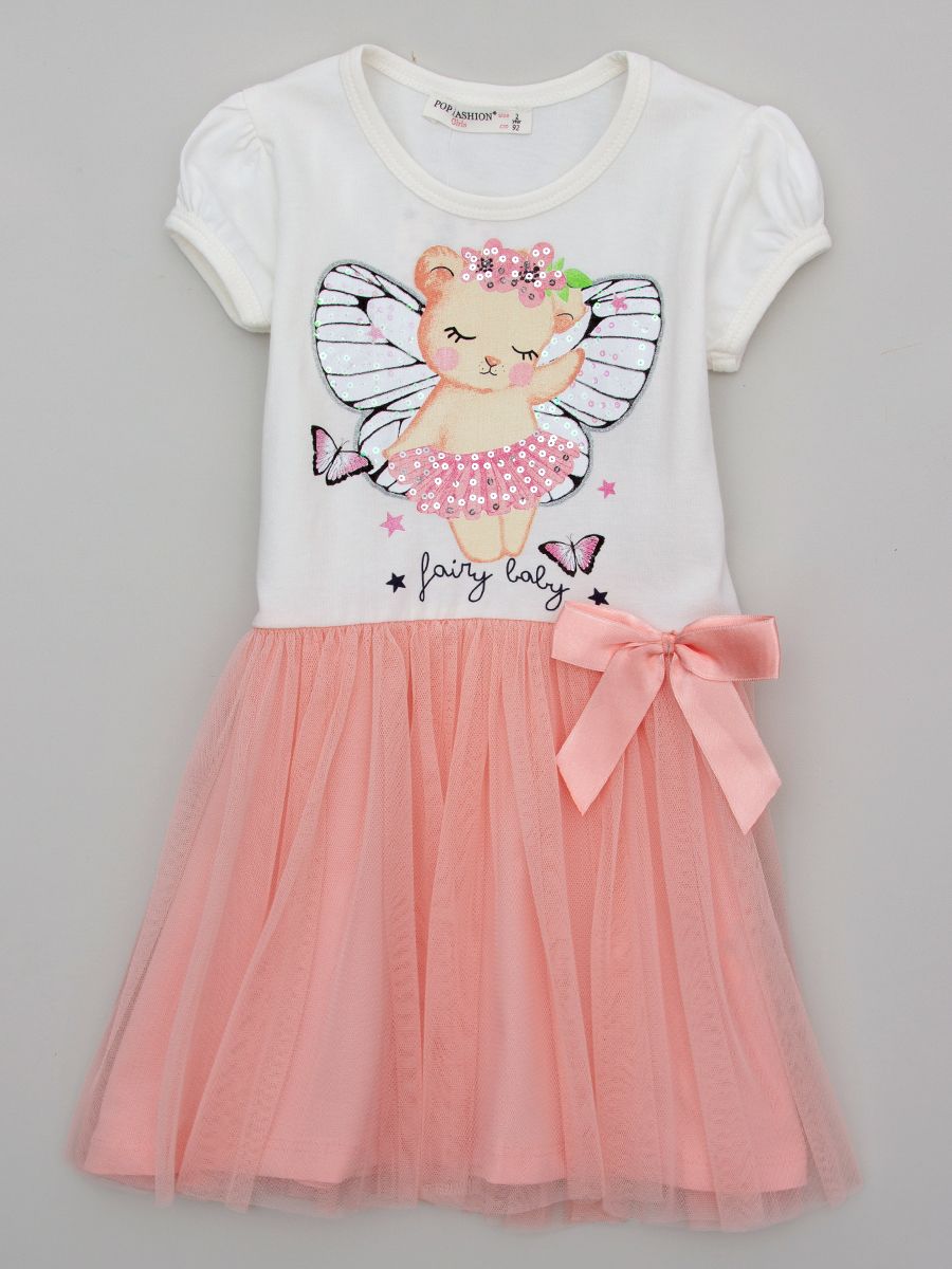

Платье детское Pop Fashion PF77661, бежевый, 104, PF77661