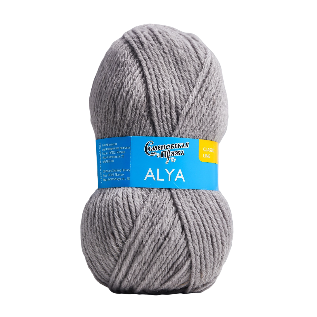 

Пряжа Аля (Alya) 50% акрил50% шерсть 185м/100гр (св. серый 7)
