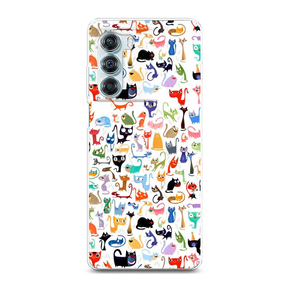 

Чехол на Motorola Moto Edge S30 "Цветные коты", Разноцветный, 243050-1