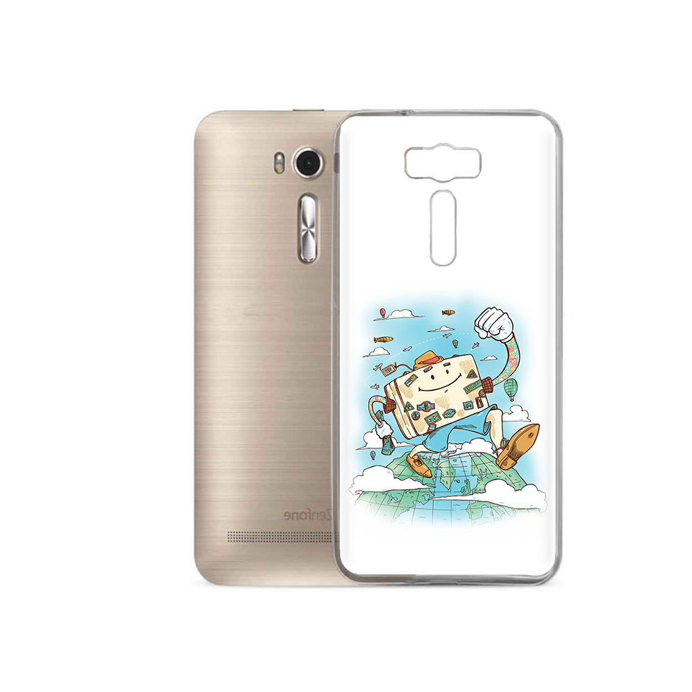 

Чехол MyPads Tocco для Asus ZenFone 2 Laser (ZE500KL) Счастливый чемодан, Прозрачный, Tocco