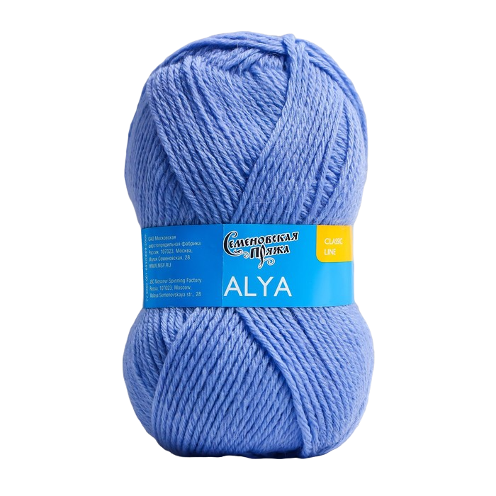 

Пряжа Аля (Alya) 50% акрил50% шерсть 185м/100гр (гиацинт 955), Синий