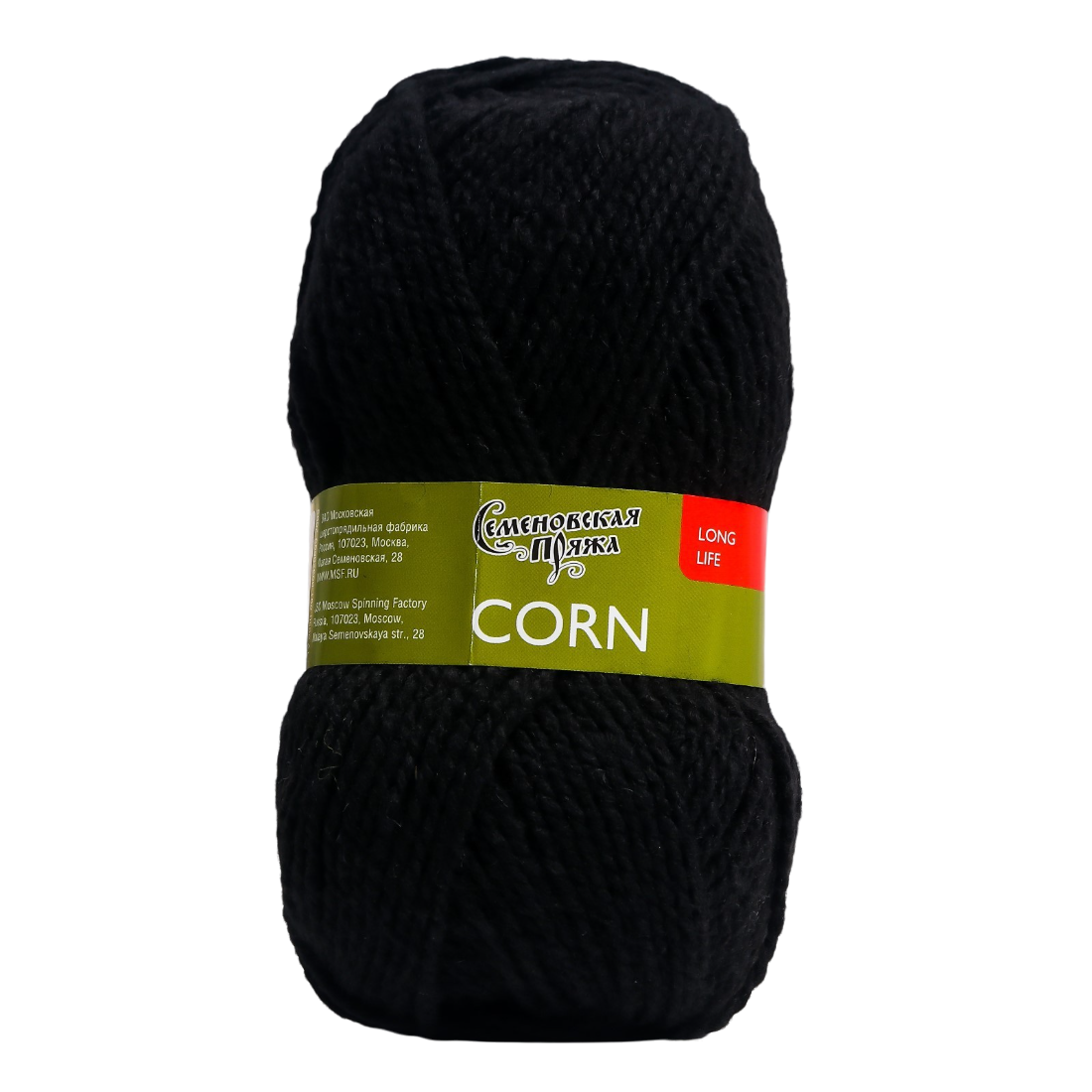 

Пряжа Корн (Corn) 50% акрил30% шерсть20% полиэстер 150м/100гр (черный 1)