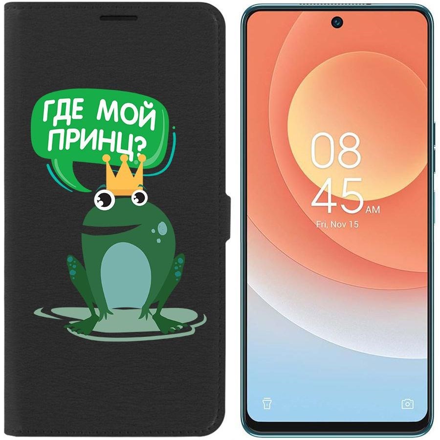 

Чехол-книжка Eco для Tecno Camon 19 Pro Лягушка (черный)