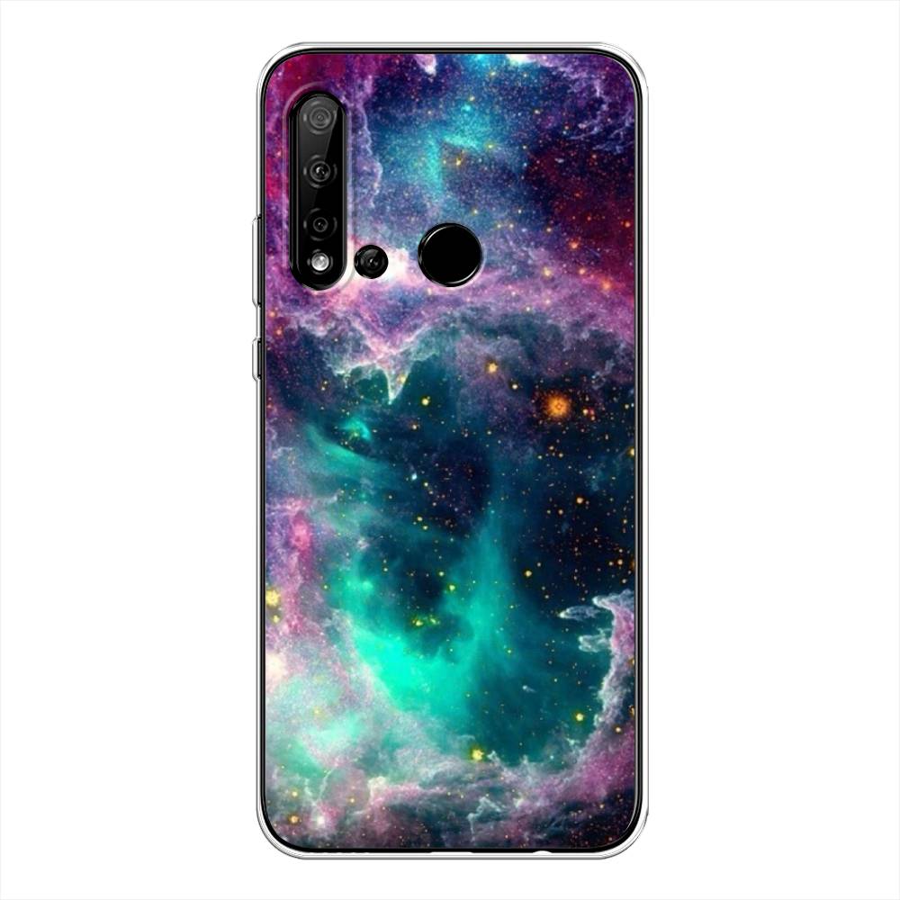 

Чехол на Huawei P20 Lite 2019 "Звездные облака", Розовый;бежевый, 69750-2