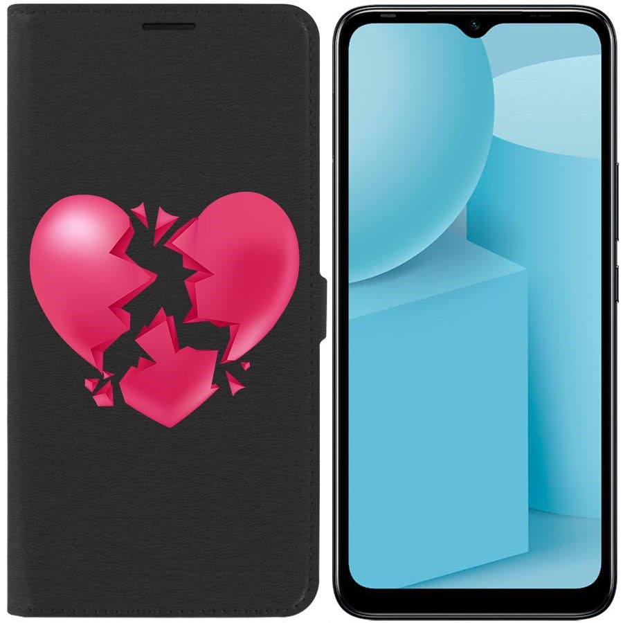 

Чехол-книжка Eco для Infinix Hot 12i Разбитое сердце (черный)