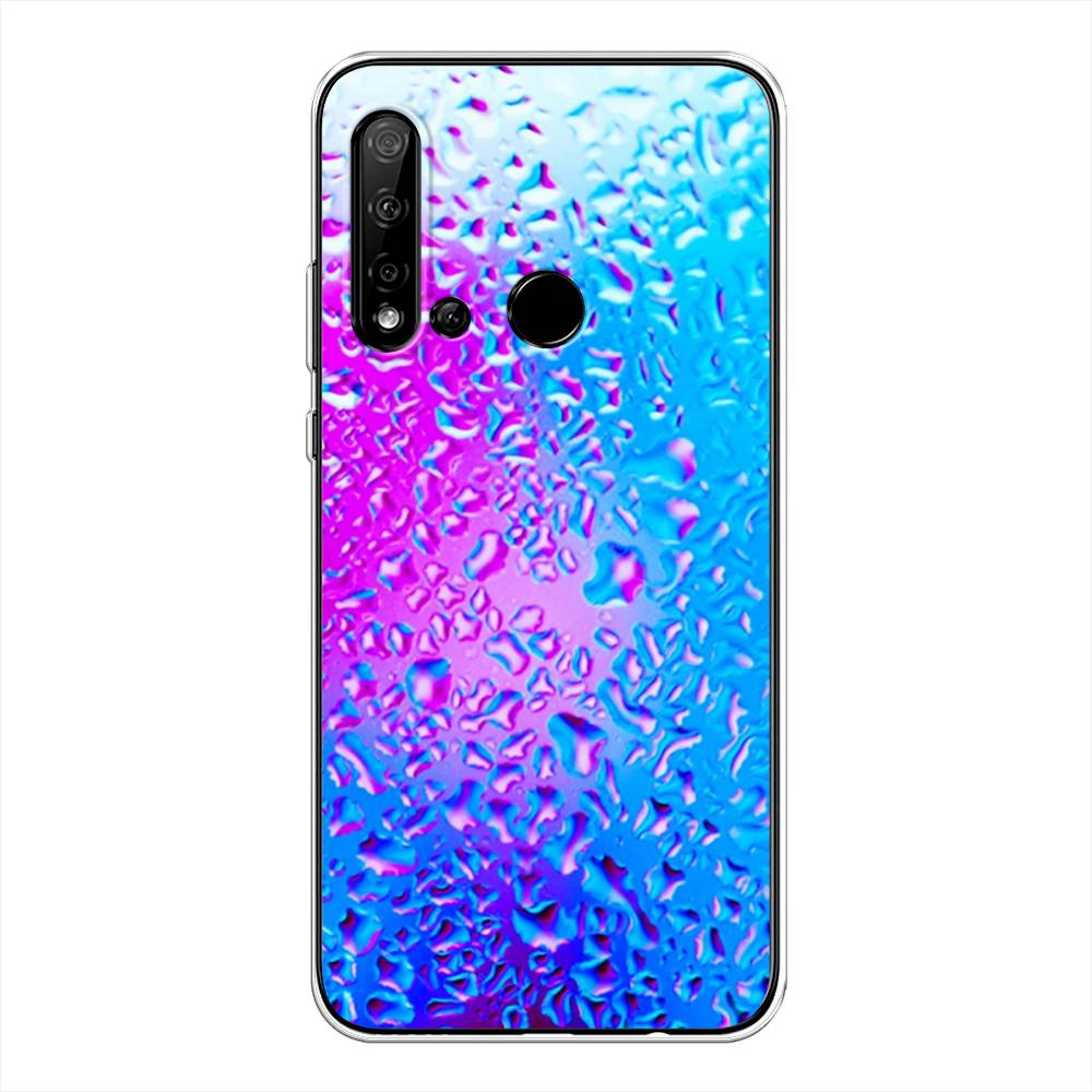 

Чехол на Huawei P20 Lite 2019 "Капли на стекле", Голубой;розовый, 69750-3
