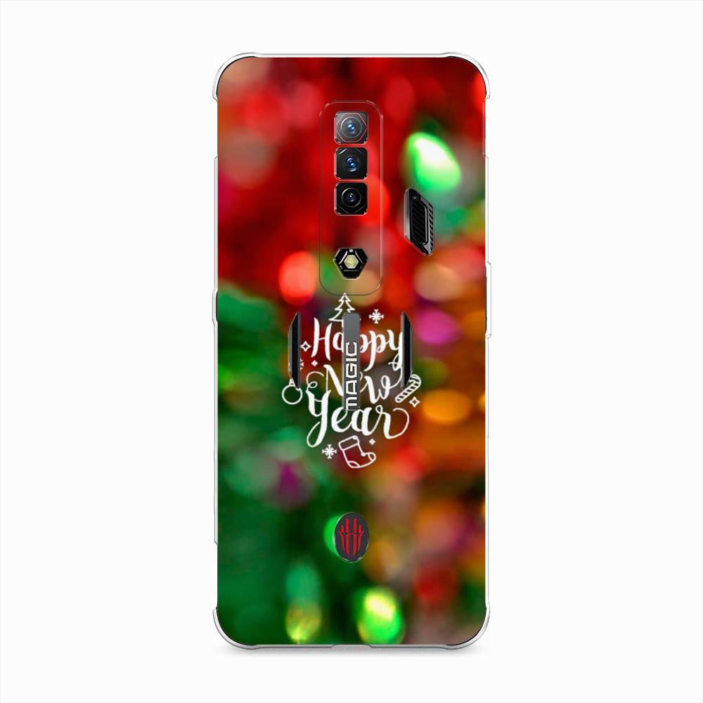 

Чехол на ZTE Nubia Red Magic 7S "Новый Год на елке", Зеленый;красный;желтый, 136350-5