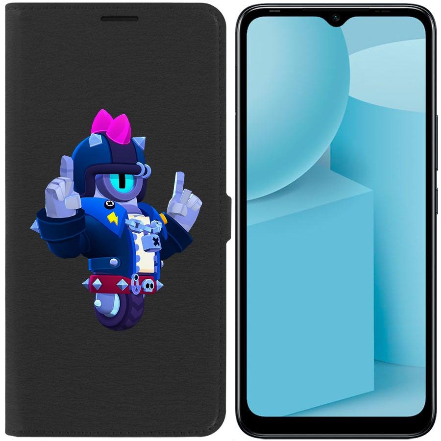 

Чехол-книжка Eco для Infinix Hot 12i Brawl Stars-Дикий Сту (черный)