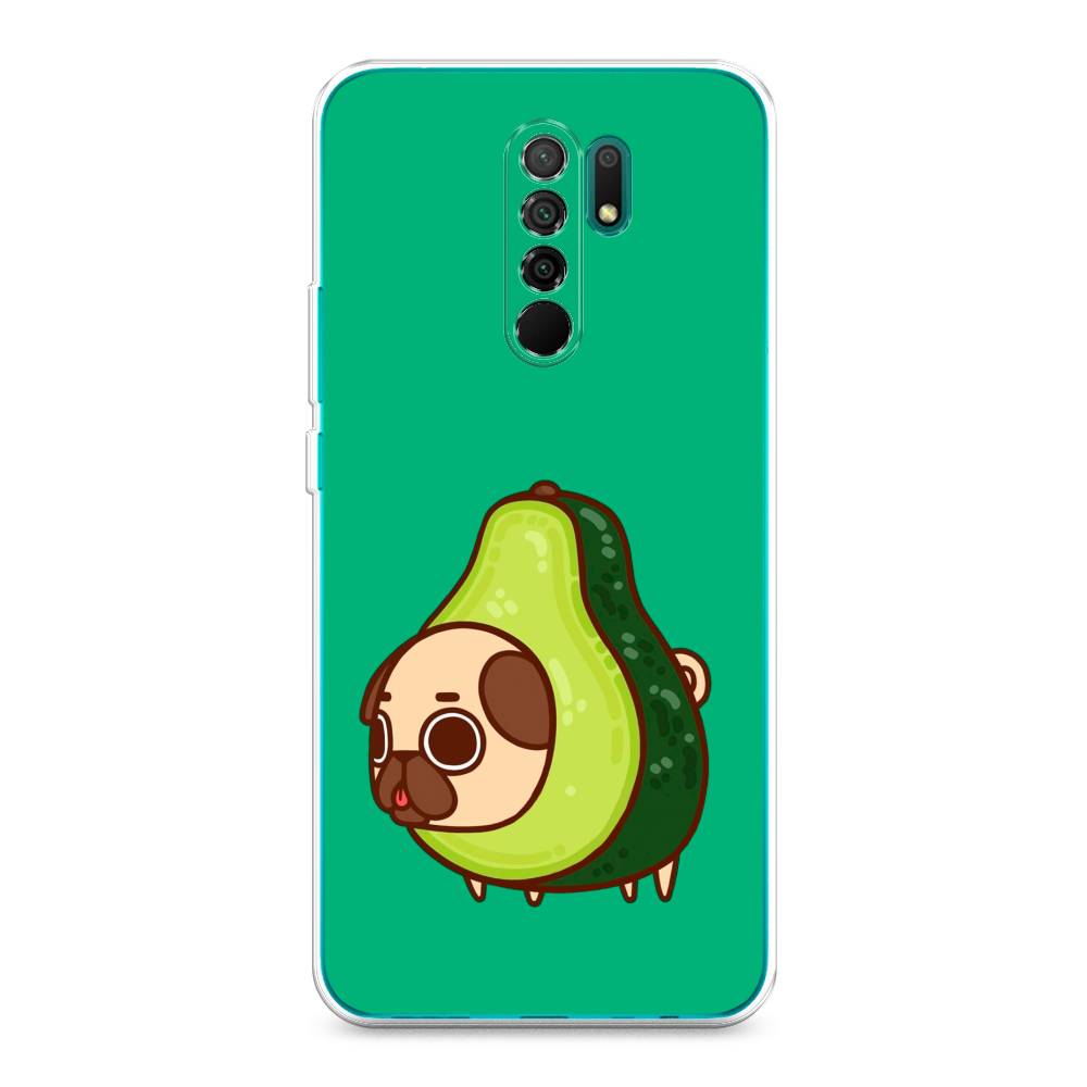 

Чехол на Xiaomi Redmi 9 "Мопс авокадик", Зеленый, 38350-1