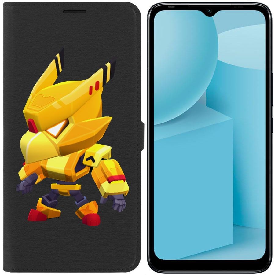 

Чехол-книжка Eco для Infinix Hot 12i Brawl Stars-Ворон Золотой Меха (черный)