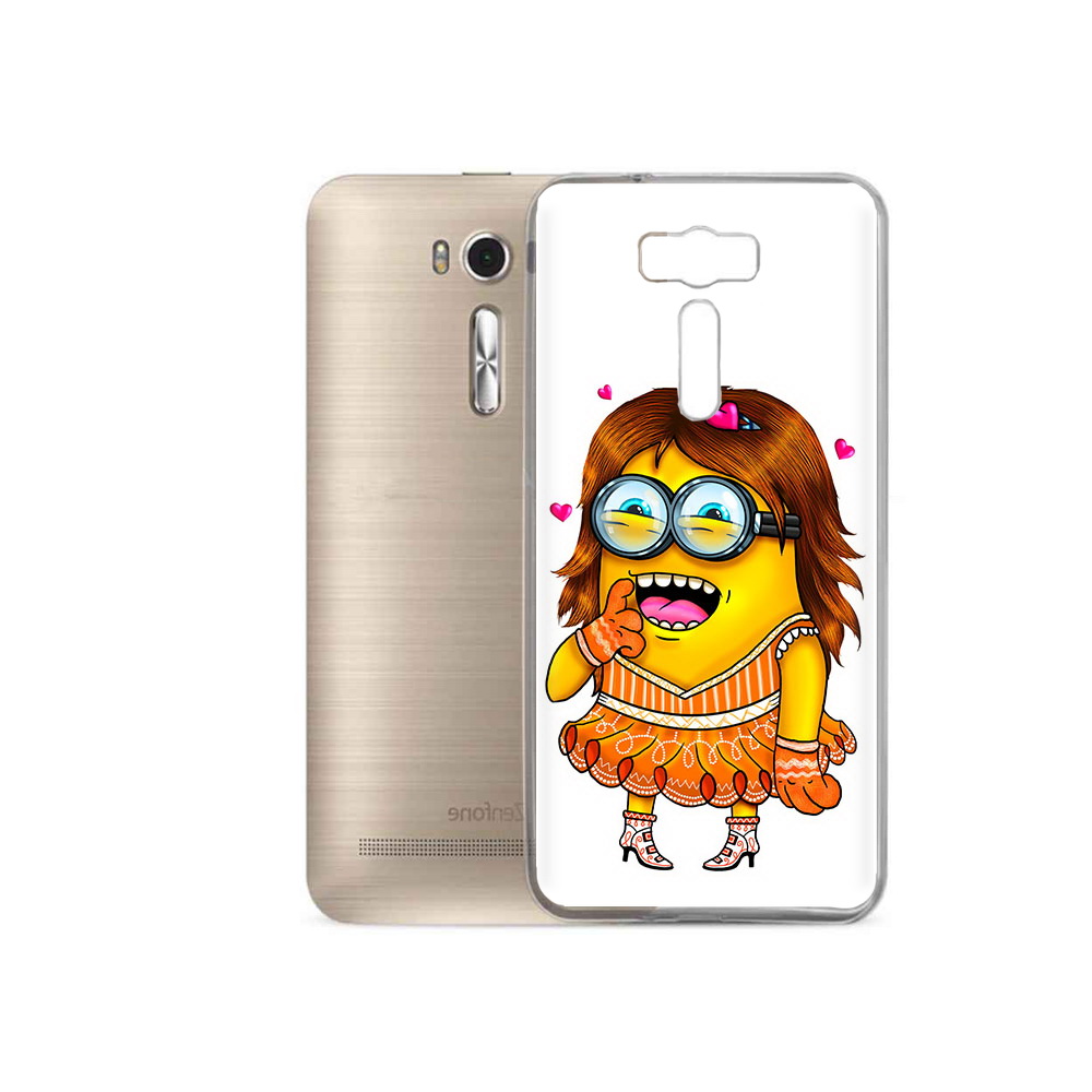 

Чехол MyPads Tocco для Asus ZenFone 2 Laser (ZE500KL) Миньон девочка, Прозрачный, Tocco