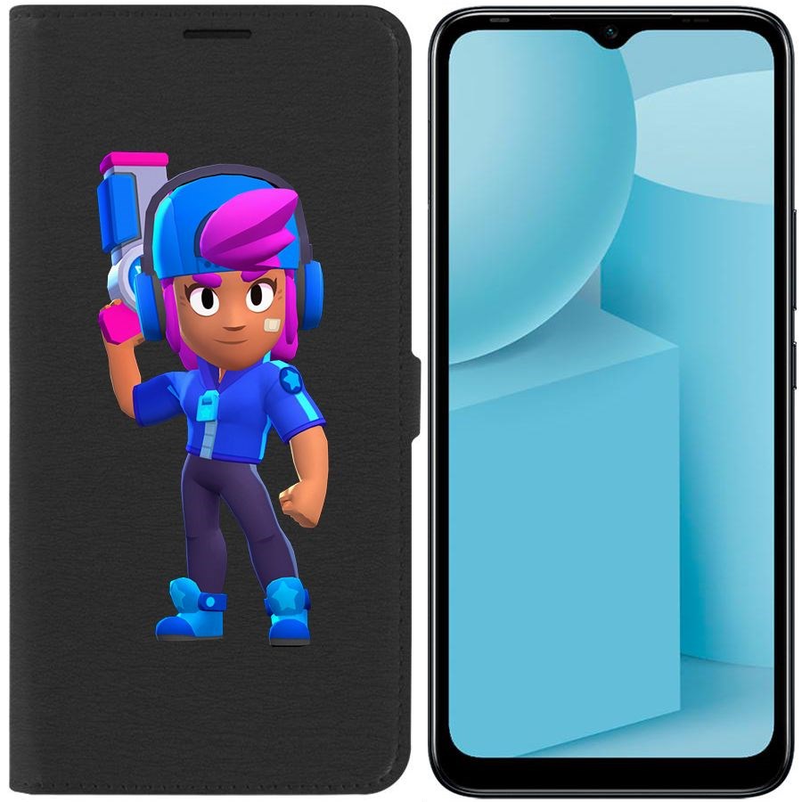 

Чехол-книжка Eco для Infinix Hot 12i Brawl Stars-Звёздная Шелли (черный)