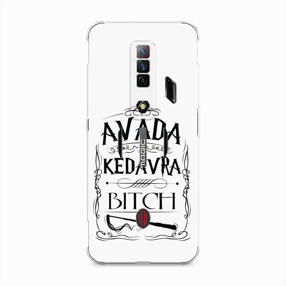 

Чехол на ZTE Nubia Red Magic 7S "Avada kedavra bitch", Белый;серый;черный, 136350-6