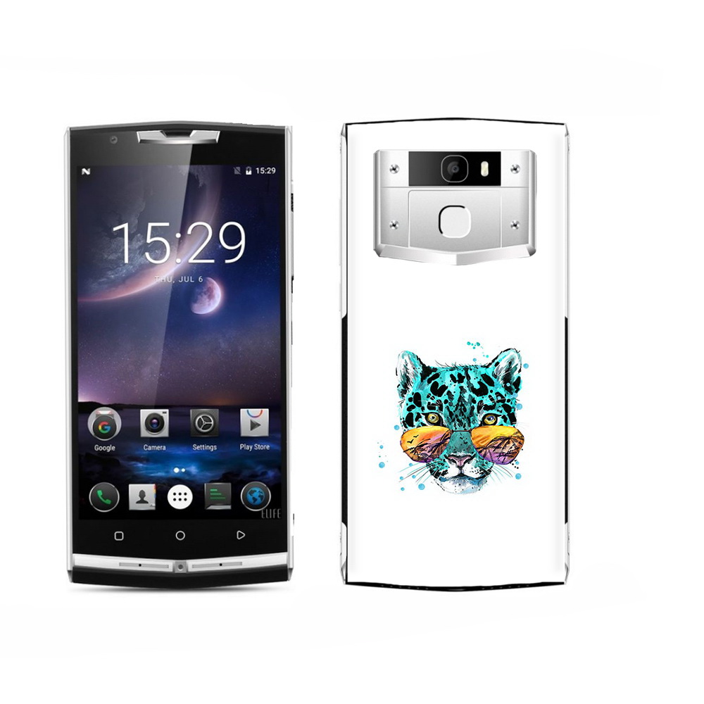 

Чехол MyPads Tocco для Oukitel K15 Plus голубой лео, Прозрачный, Tocco