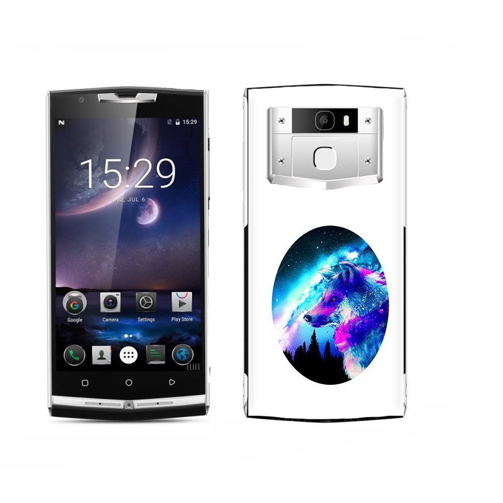 

Чехол MyPads Tocco для Oukitel K15 Plus голубой волк, Прозрачный, Tocco