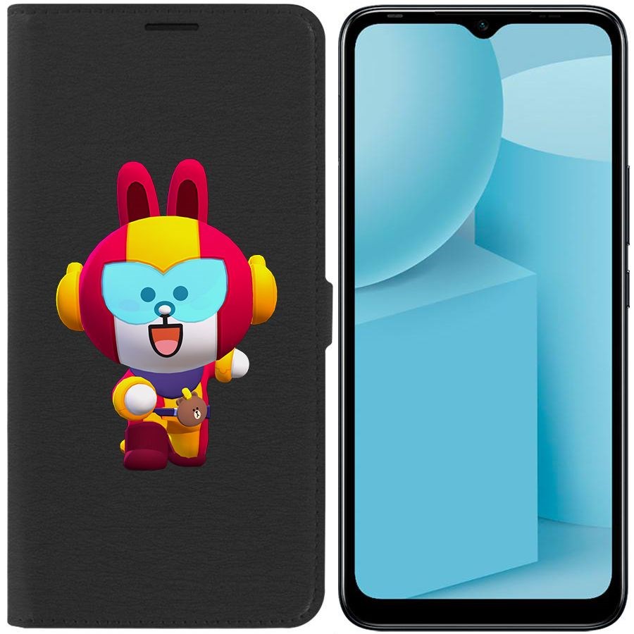 

Чехол-книжка Eco для Infinix Hot 12i Brawl Stars-Кони Макс (черный)