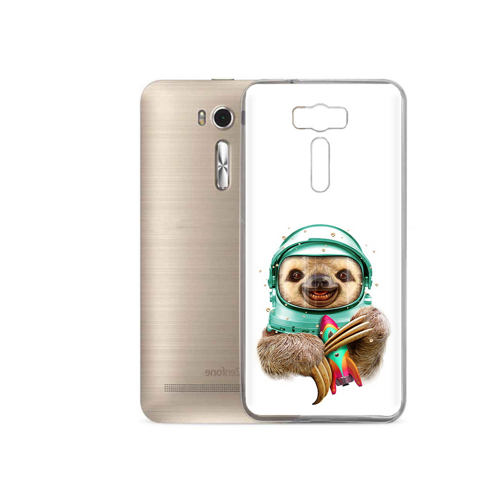 

Чехол MyPads Tocco для Asus ZenFone 2 Laser (ZE500KL) Ленивец астронавт, Прозрачный, Tocco