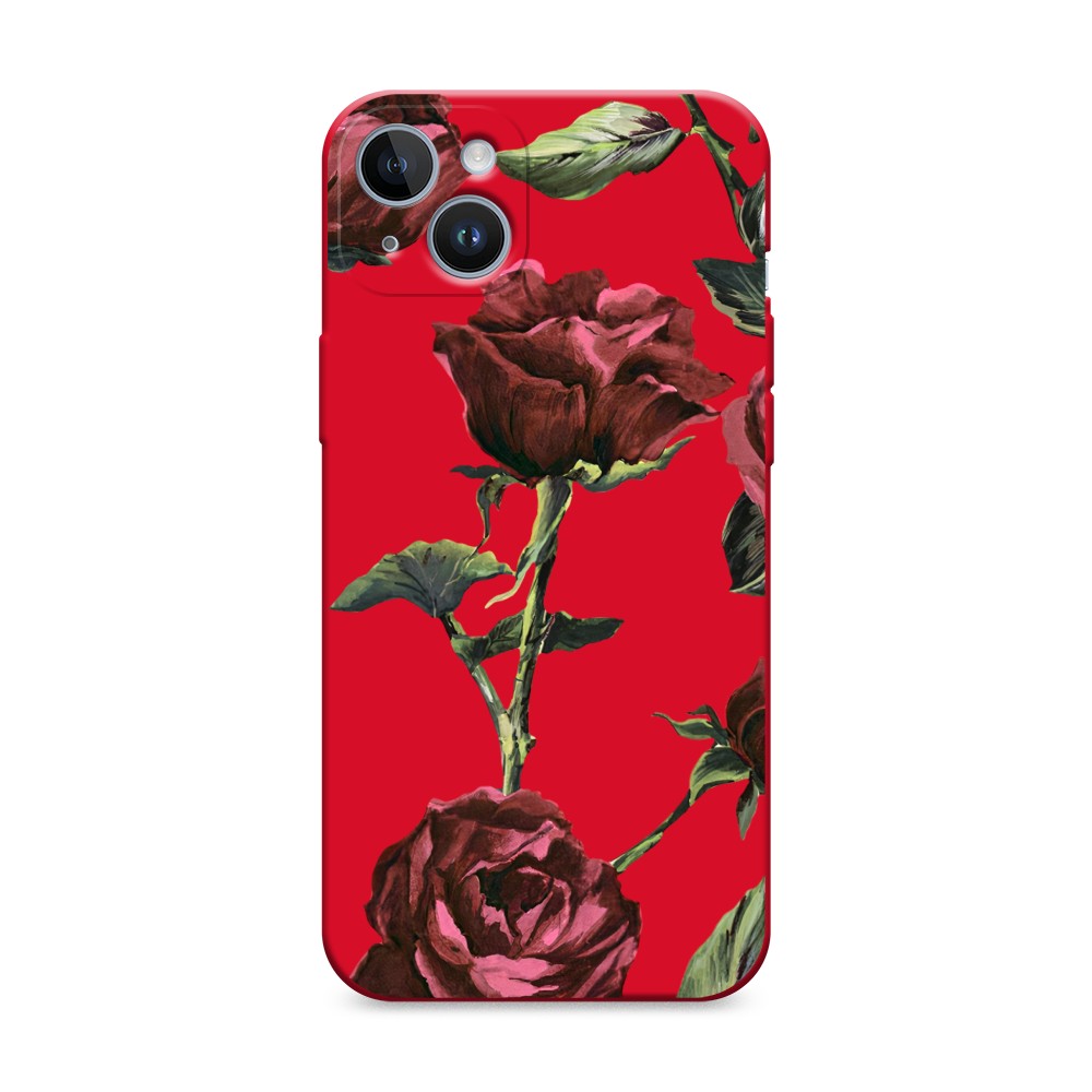 

Чехол Awog на Apple 14 Pro Max "Бордовые розы фон", Красный, 15353-1