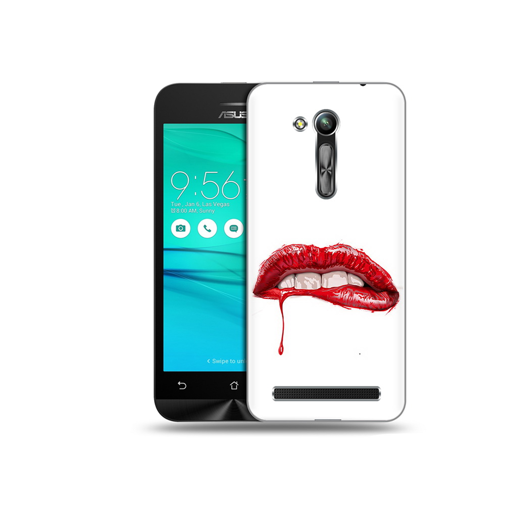 Чехол MyPads Tocco для Asus ZenFone Go (ZB452KG) яркие красные губы
