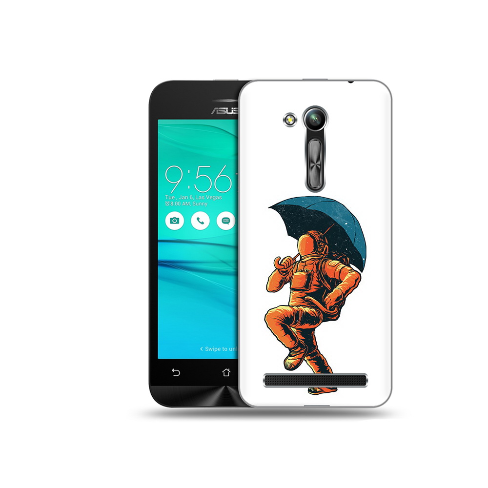 

Чехол MyPads Tocco для Asus ZenFone Go (ZB452KG) шагающий космонавт с зонтом, Прозрачный, Tocco