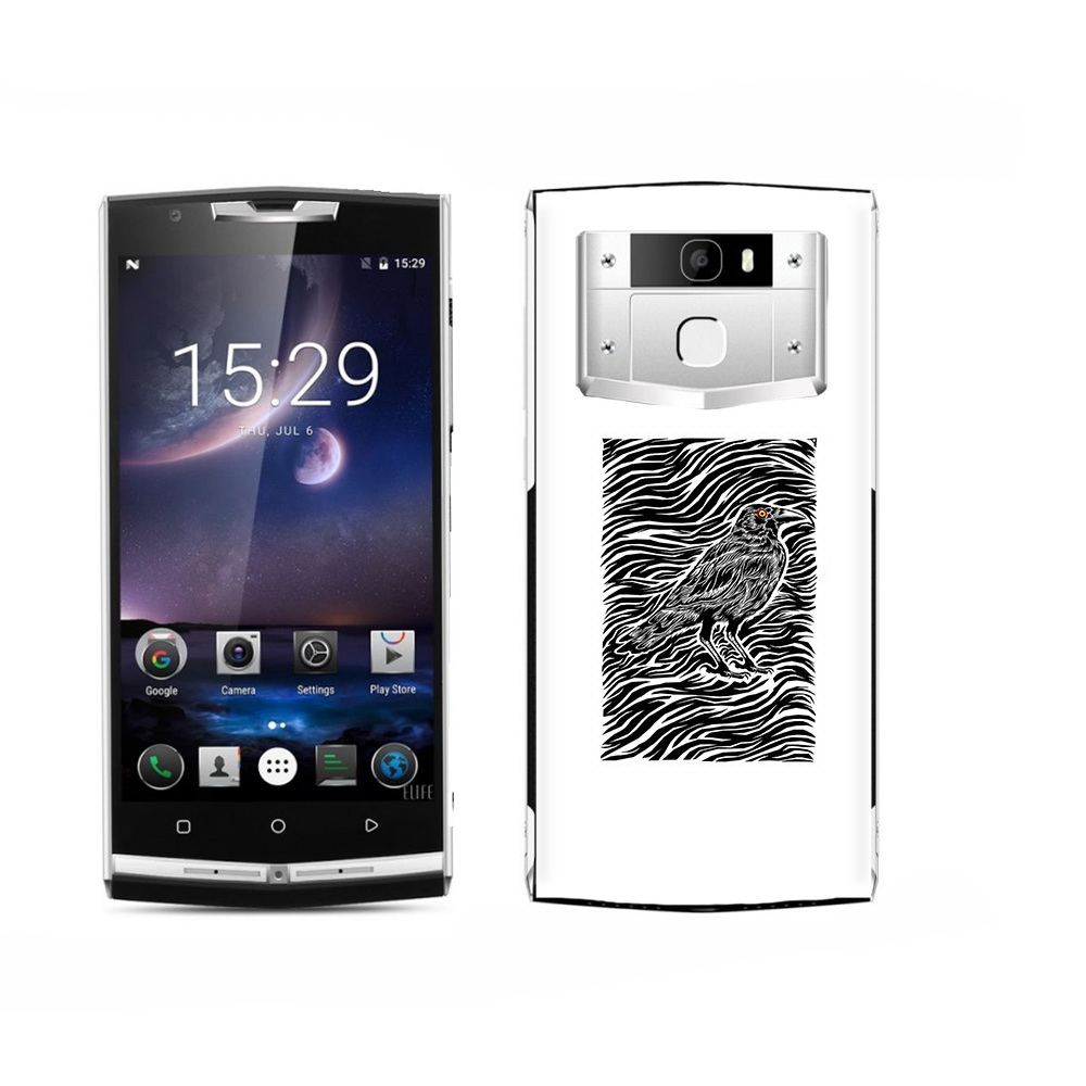 

Чехол MyPads Tocco для Oukitel K15 Plus ворон в абстракции, Прозрачный, Tocco