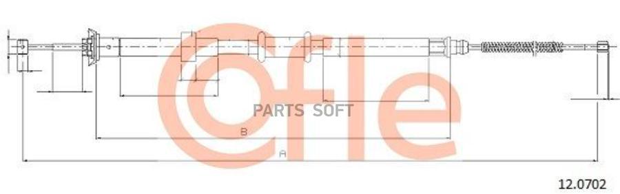 

Cofle 92.12.0702 Трос Стояночного Тормоза