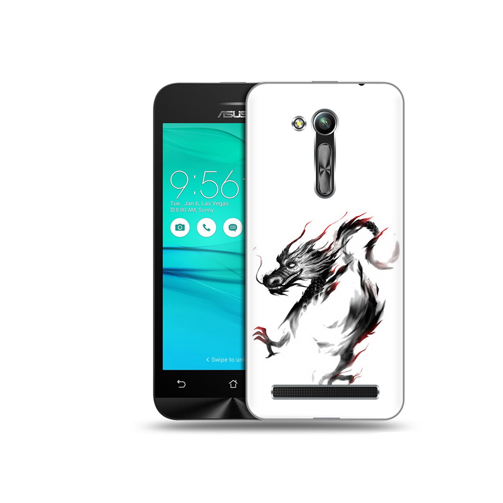 

Чехол MyPads Tocco для Asus ZenFone Go (ZB452KG) черный дракон, Прозрачный, Tocco