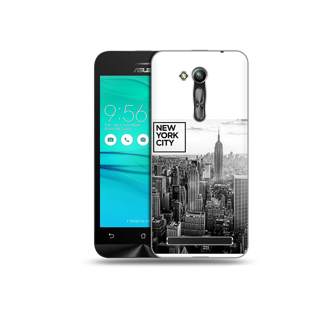 Чехол MyPads Tocco для Asus ZenFone Go (ZB452KG) черно белый ньюерк