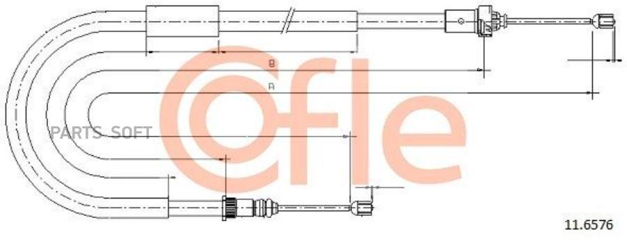 Cofle 92.11.6576 Трос Стояночного Тормоза