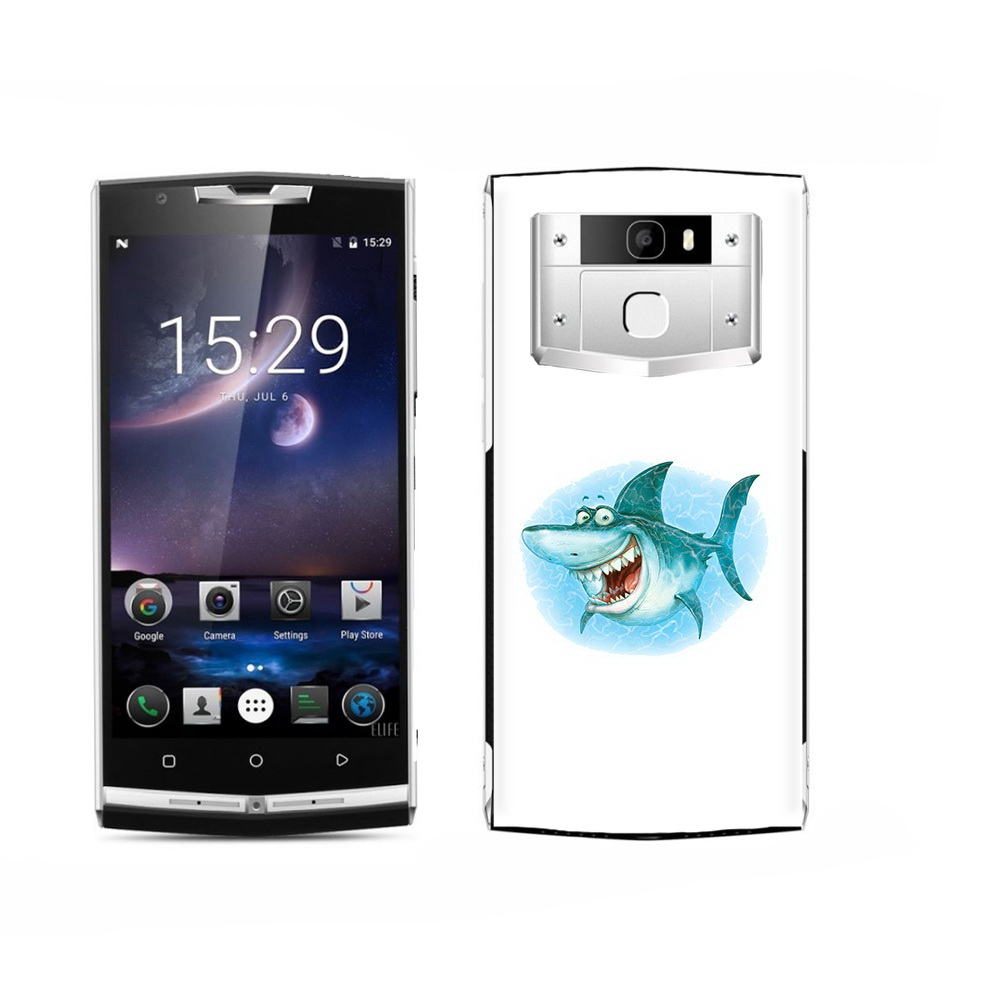 

Чехол MyPads Tocco для Oukitel K15 Plus веселая акула, Прозрачный, Tocco